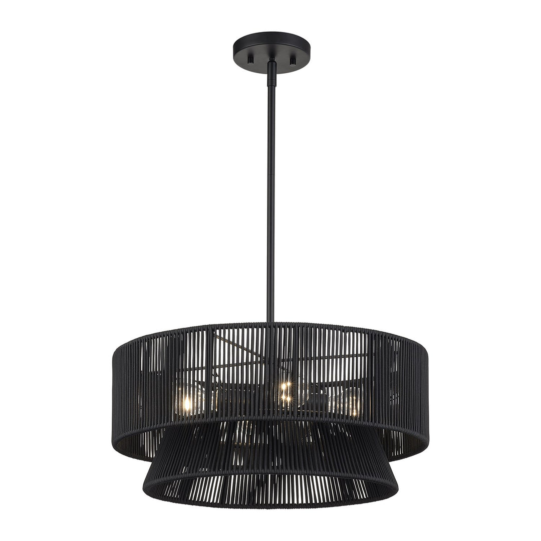 4 Light Black Pendant Chandelier