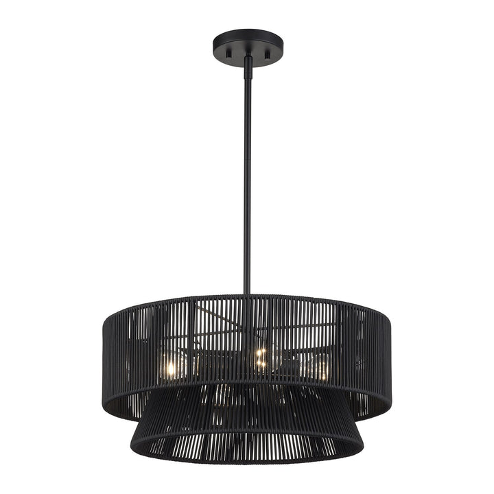 4 Light Black Pendant Chandelier