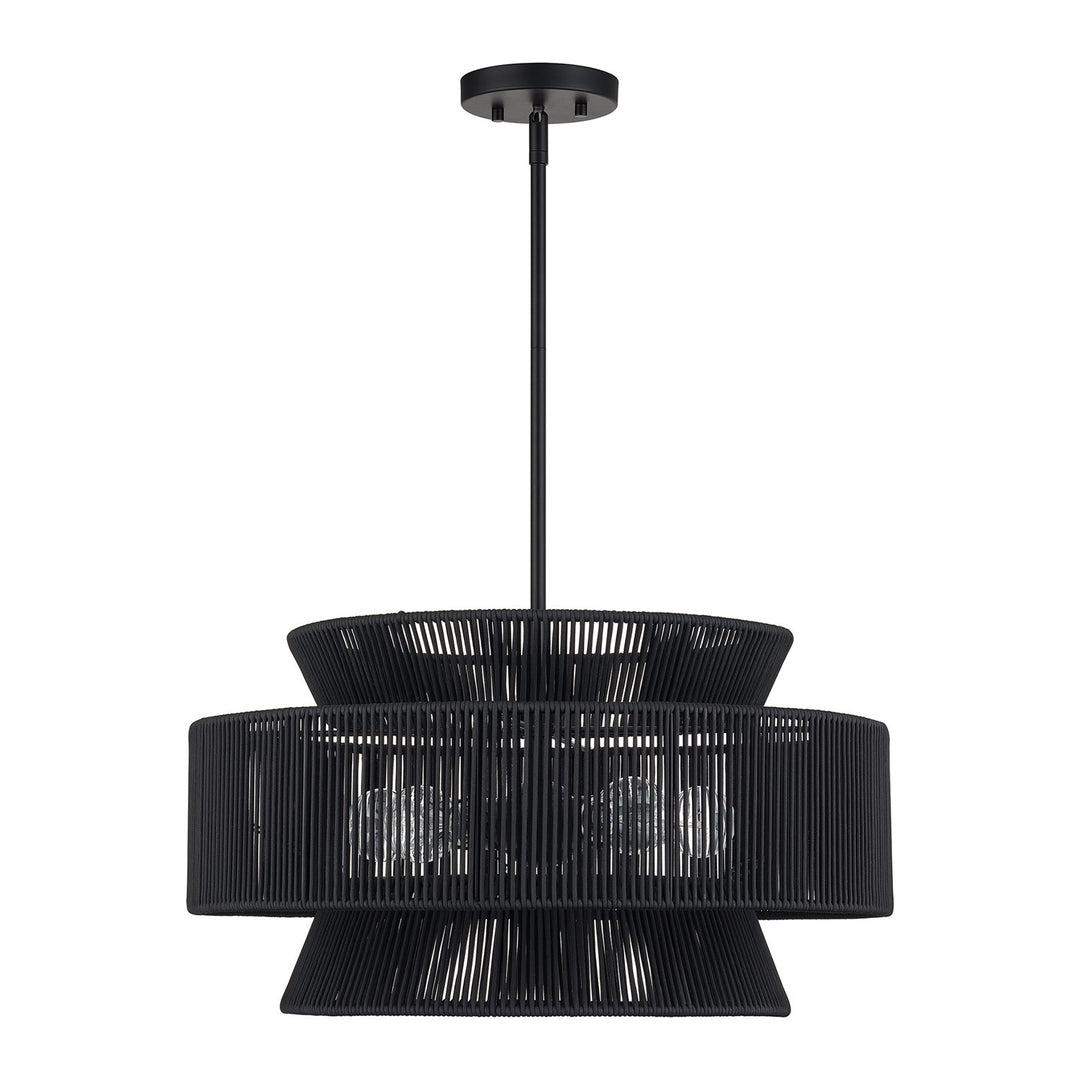 5 Light Black Pendant Chandelier