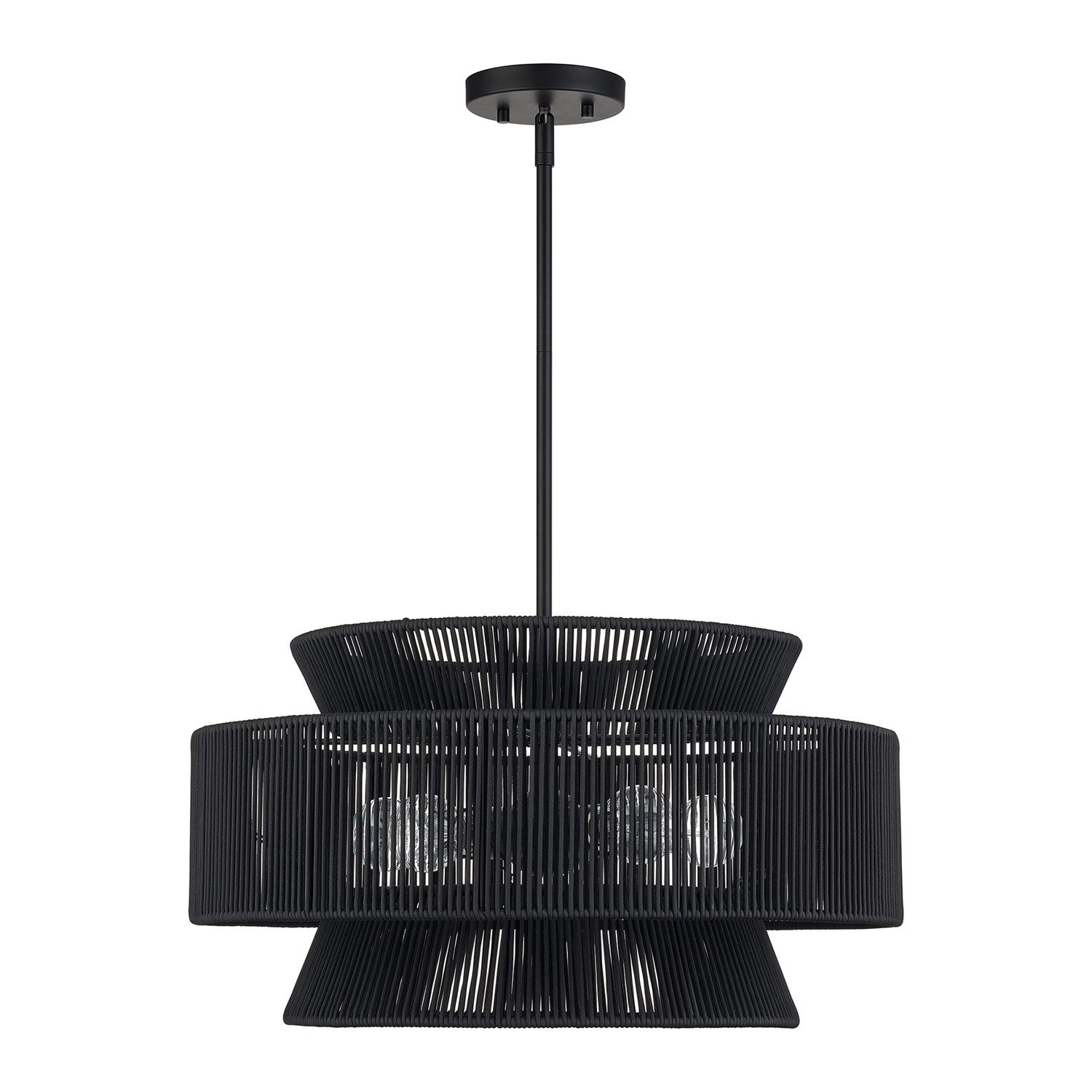 5 Light Black Pendant Chandelier
