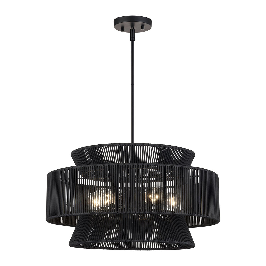5 Light Black Pendant Chandelier