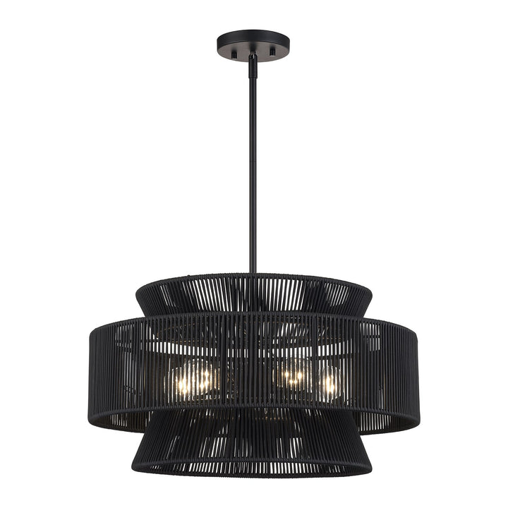 5 Light Black Pendant Chandelier