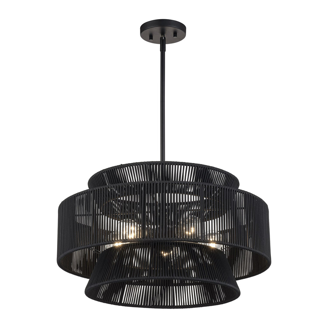 5 Light Black Pendant Chandelier