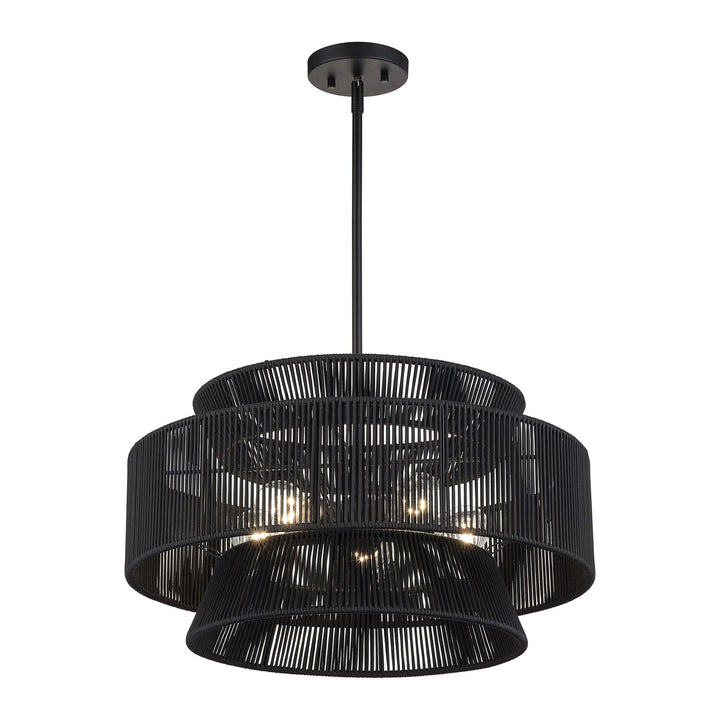 5 Light Black Pendant Chandelier