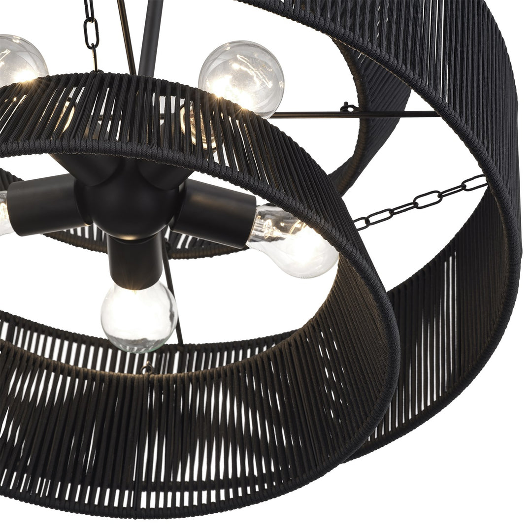 5 Light Black Pendant Chandelier
