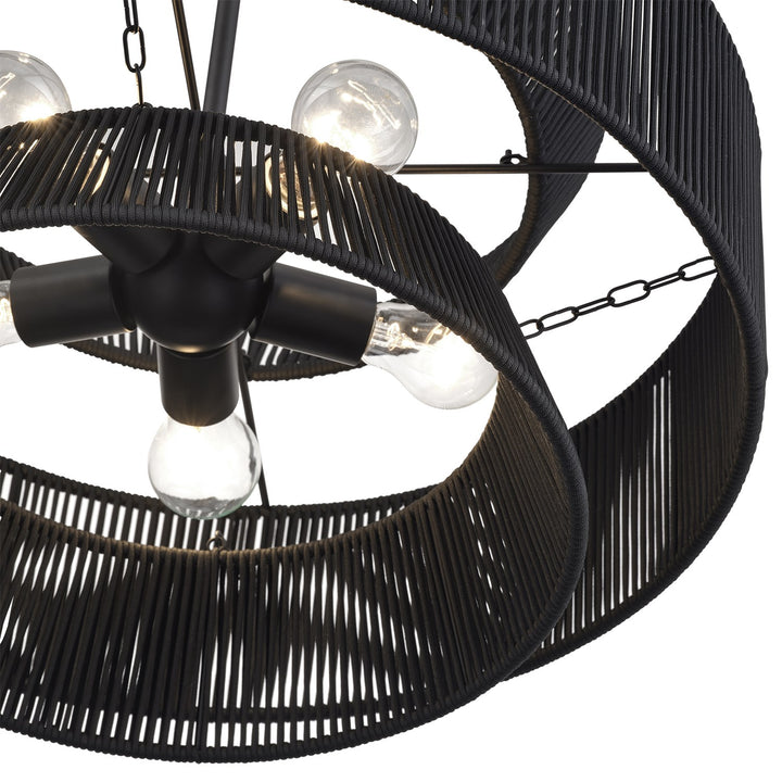 5 Light Black Pendant Chandelier