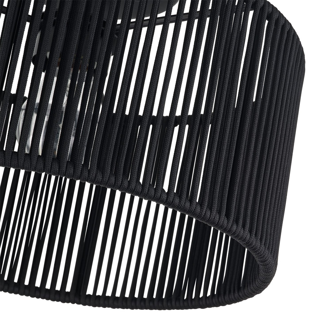1 Light Black Medium Semi-Flush