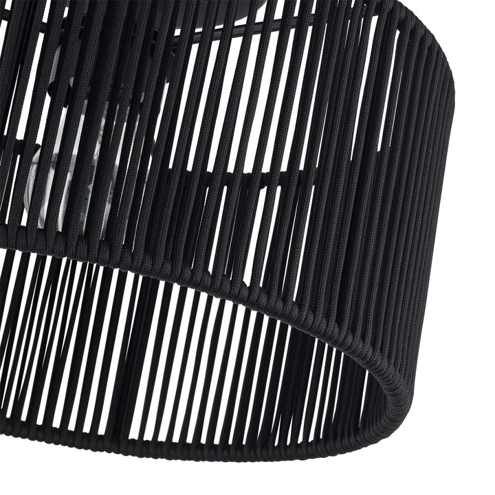 1 Light Black Medium Semi-Flush