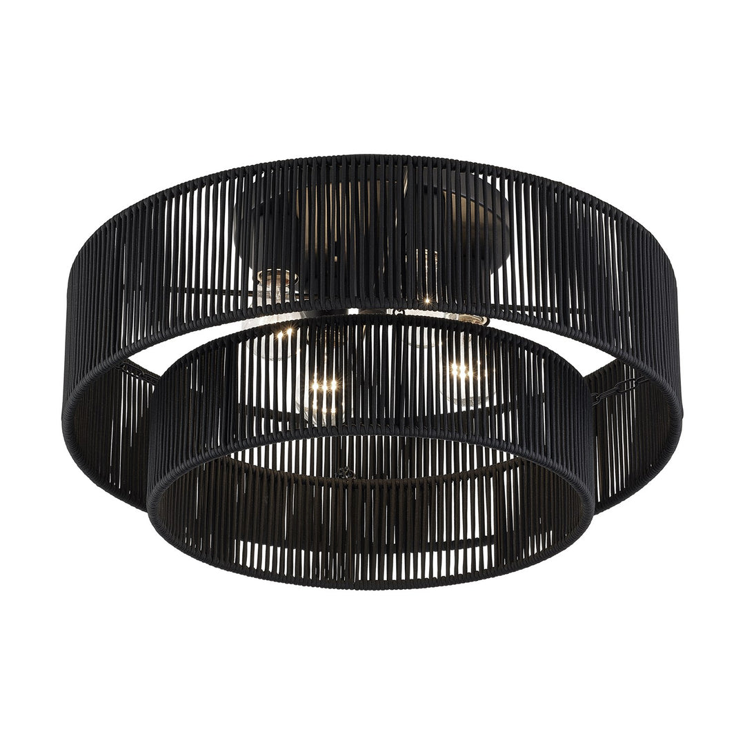 4 Light Black Extra Large Semi-Flush