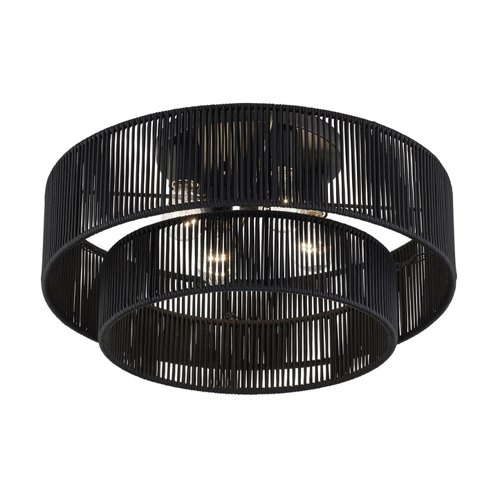 4 Light Black Extra Large Semi-Flush