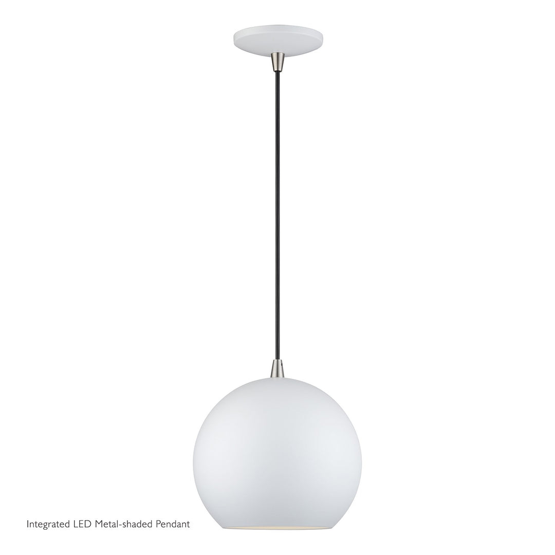 Led White Globe Pendant by Livex Lighting