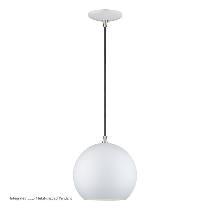 Led White Globe Pendant by Livex Lighting