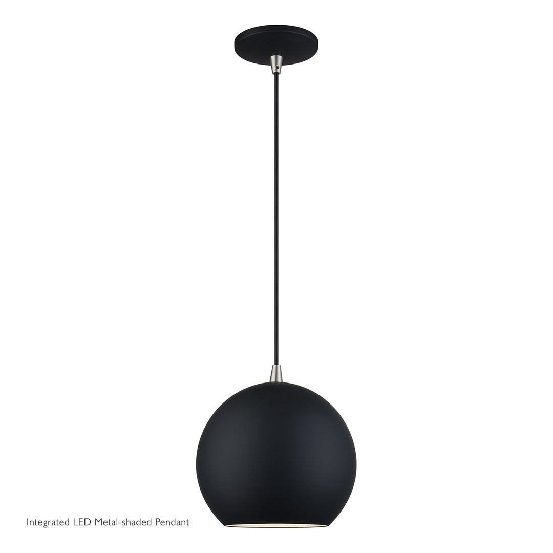 Led Black Globe Pendant by Livex Lighting