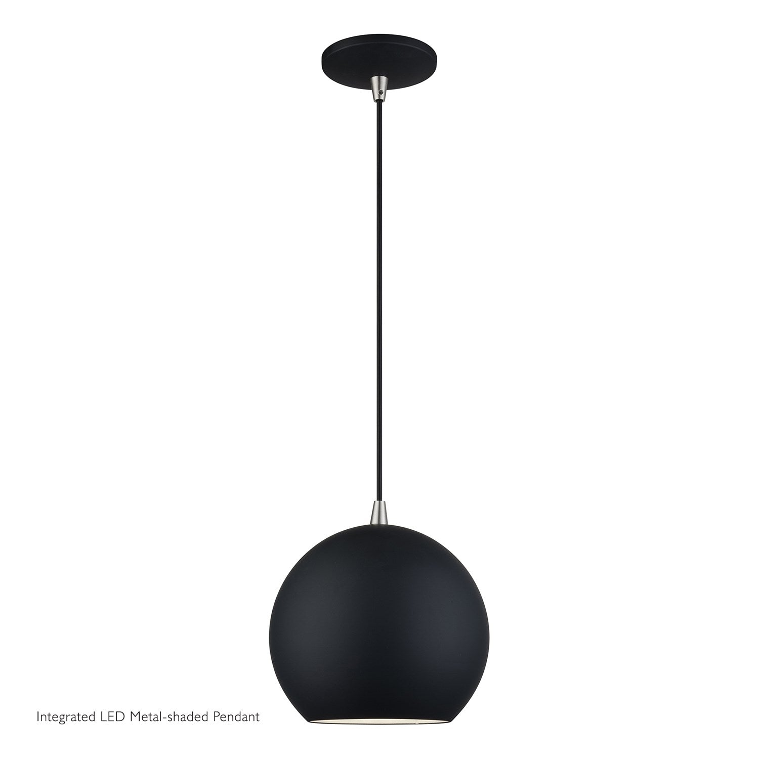Led Black Globe Pendant by Livex Lighting