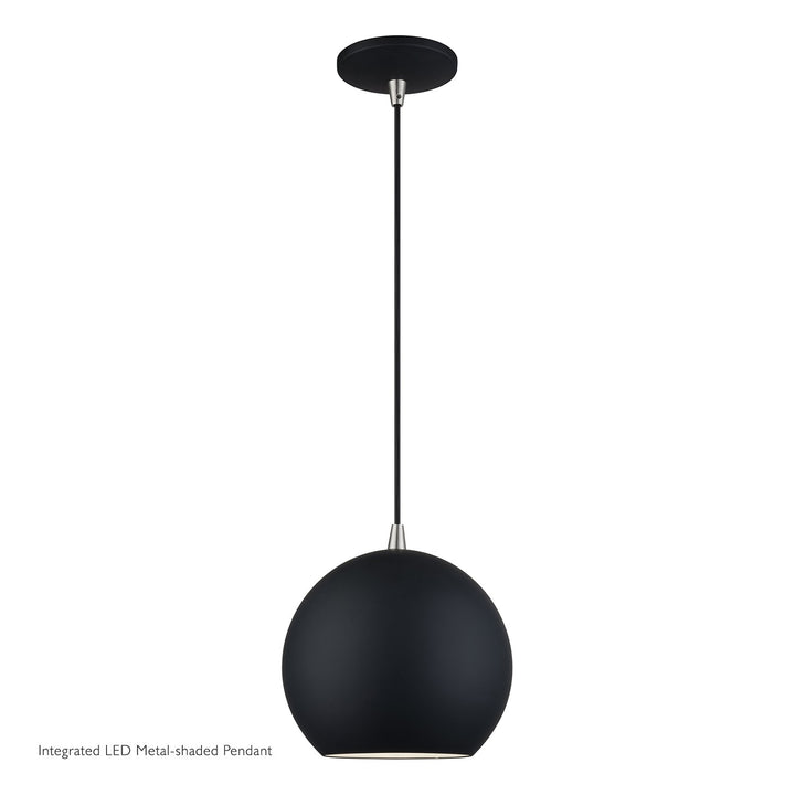 Led Black Globe Pendant by Livex Lighting