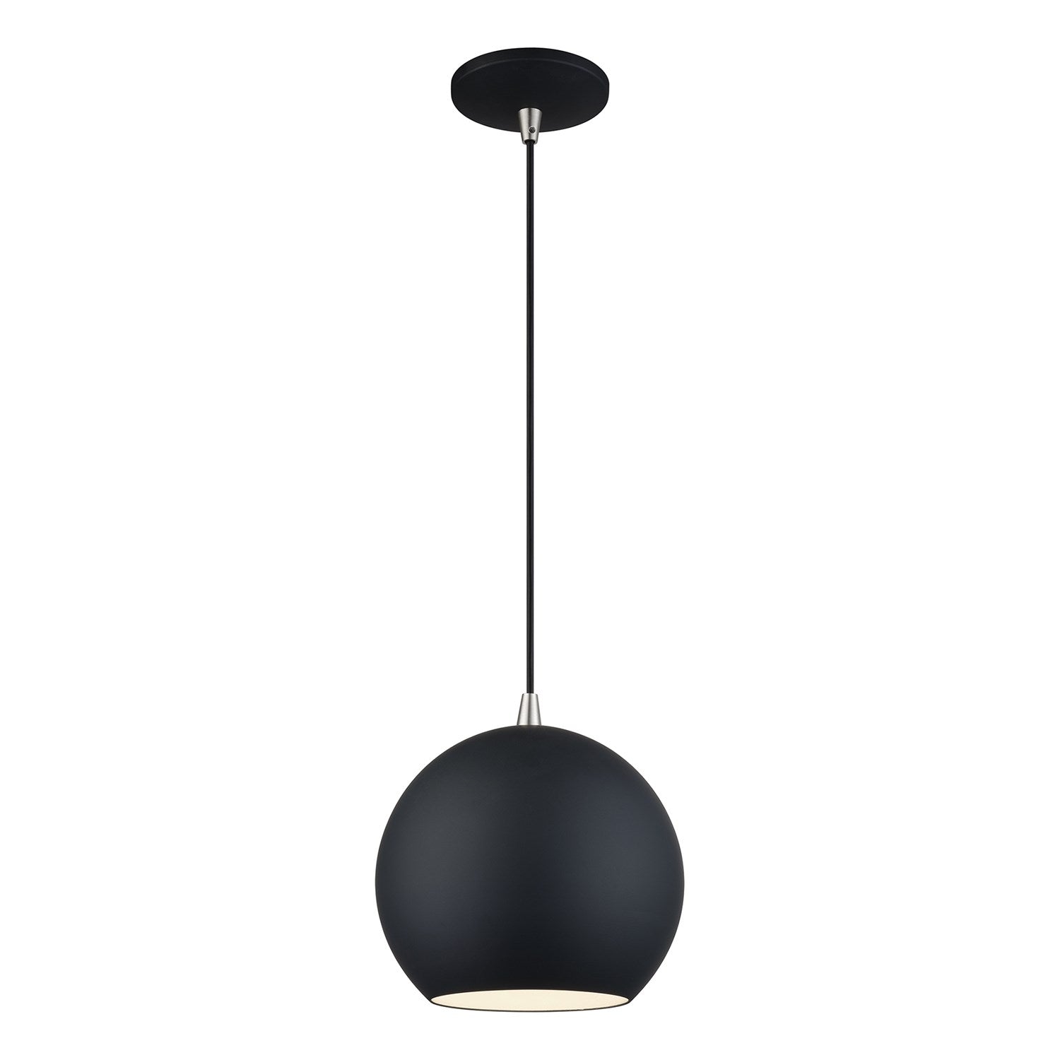 Led Black Globe Pendant
