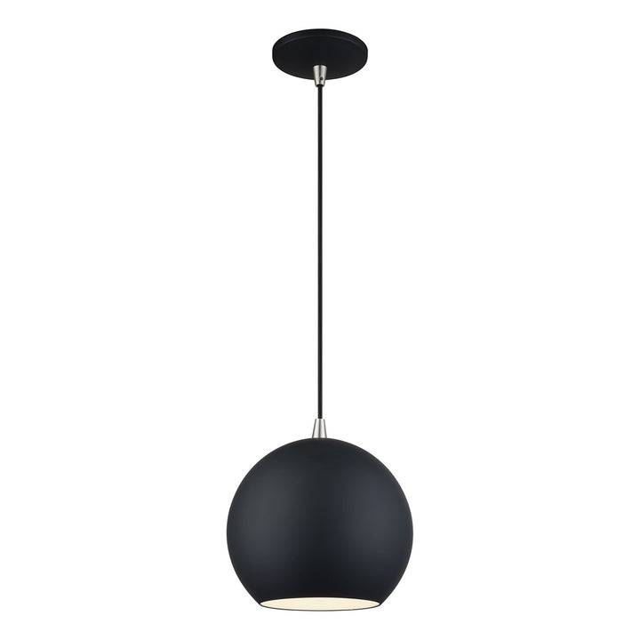 Led Black Globe Pendant
