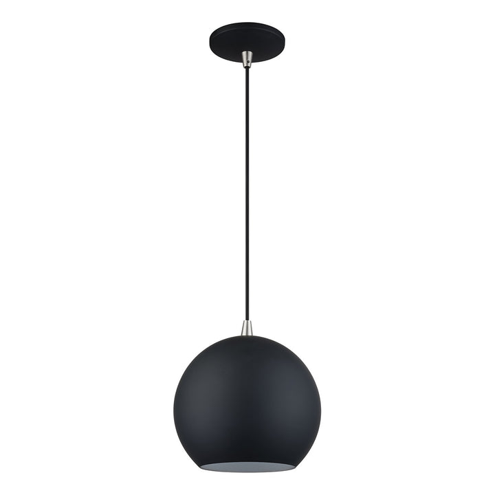 Led Black Globe Pendant