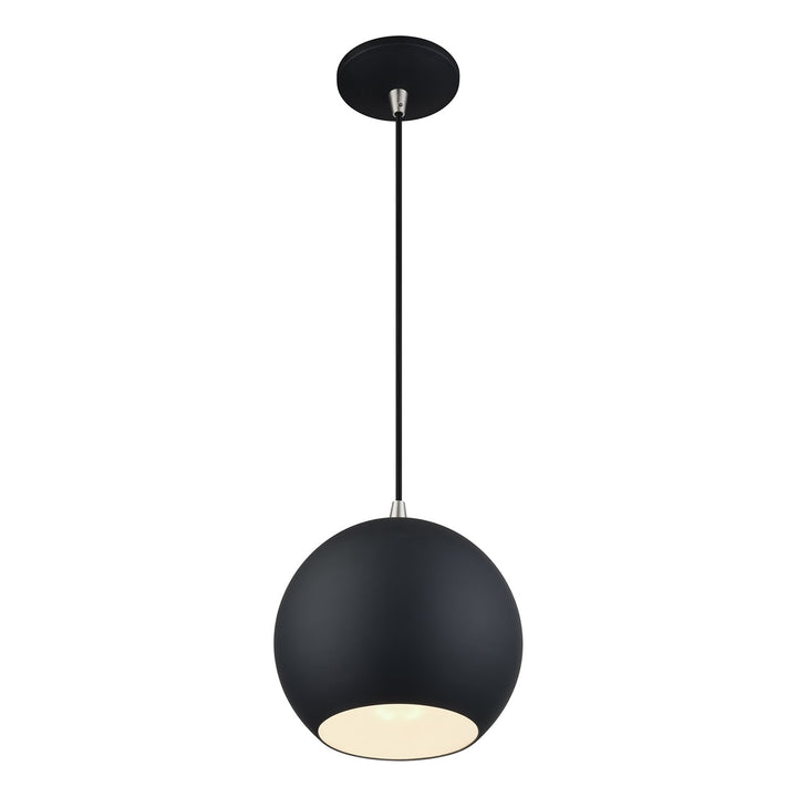 Led Black Globe Pendant