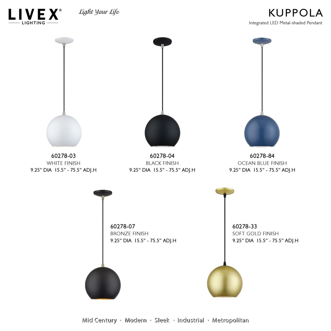 Led Bronze Globe Pendant