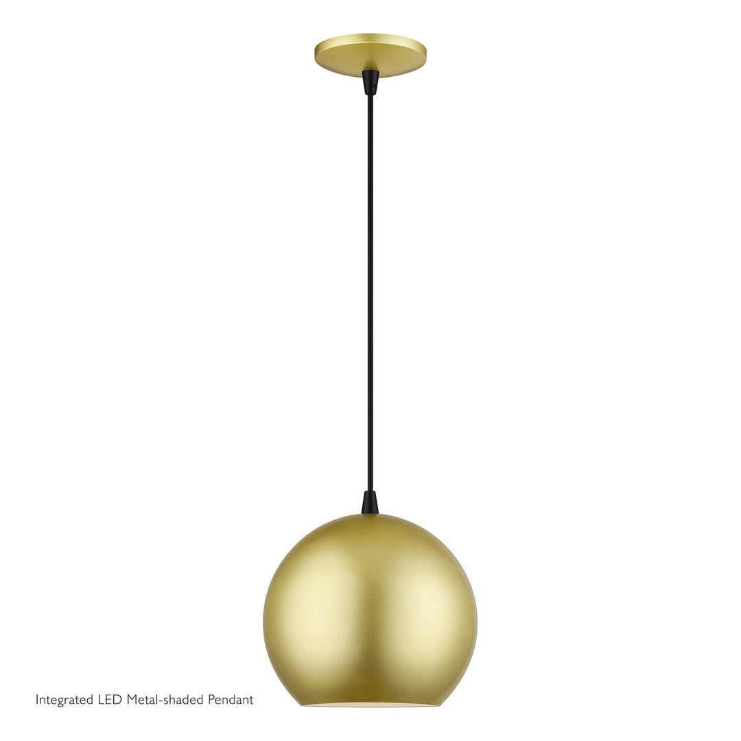 Led Soft Gold Globe Pendant by Livex Lighting