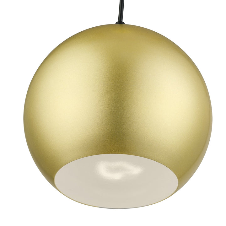 Led Soft Gold Globe Pendant