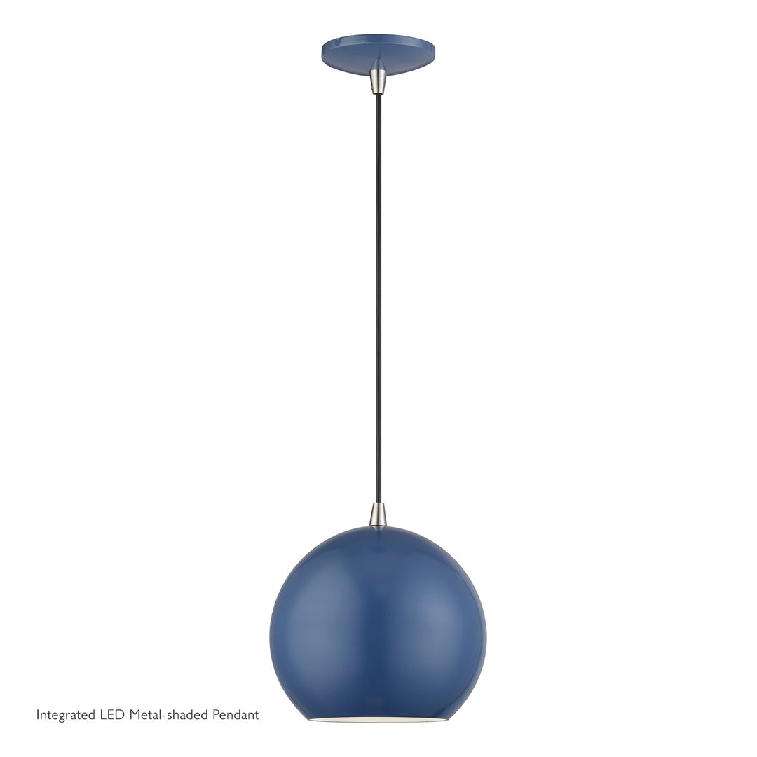 Led Ocean Blue Globe Pendant by Livex Lighting