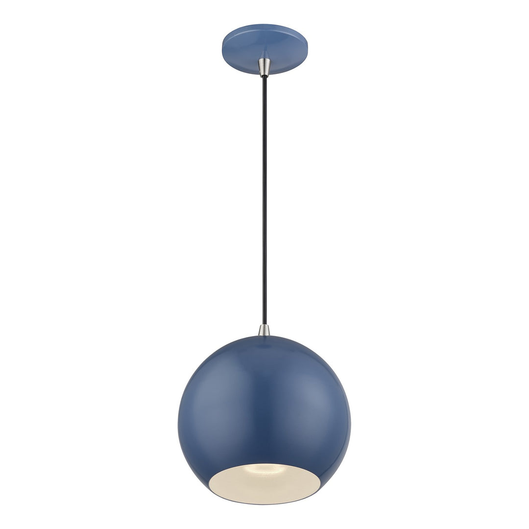 Led Ocean Blue Globe Pendant