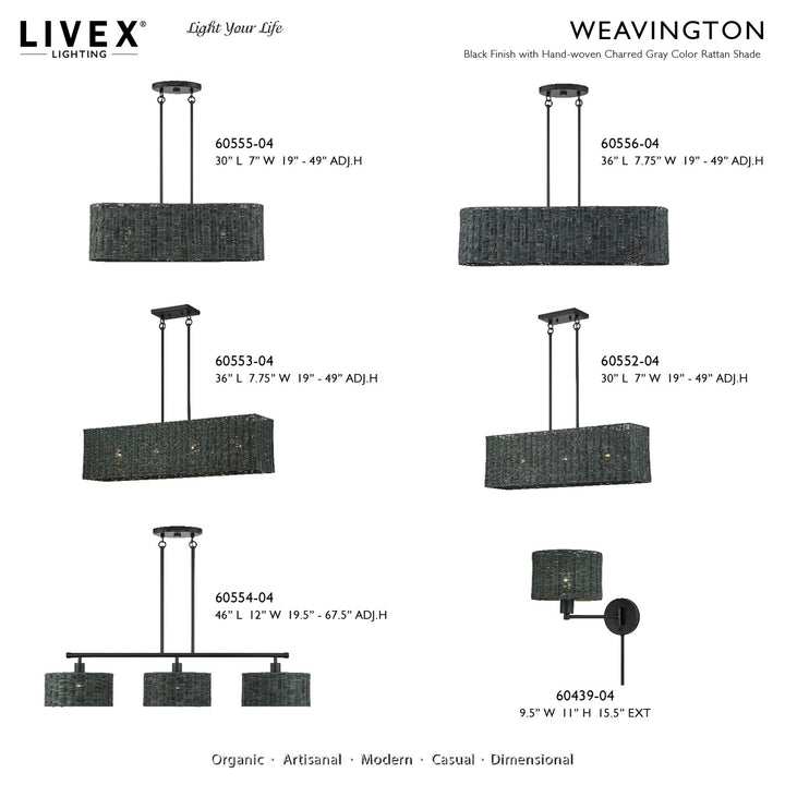 1 Light Black Swing Arm Wall Lamp