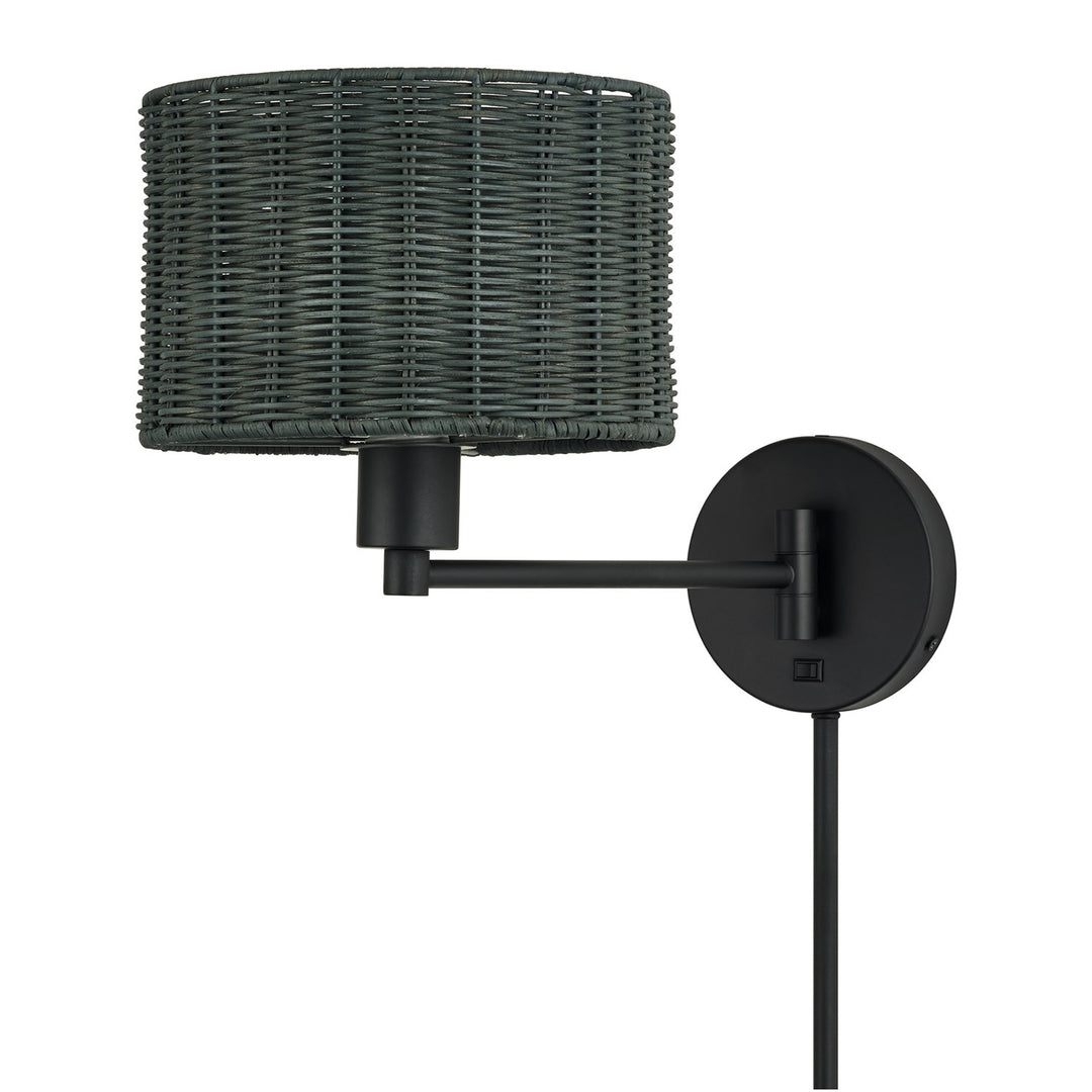 1 Light Black Swing Arm Wall Lamp