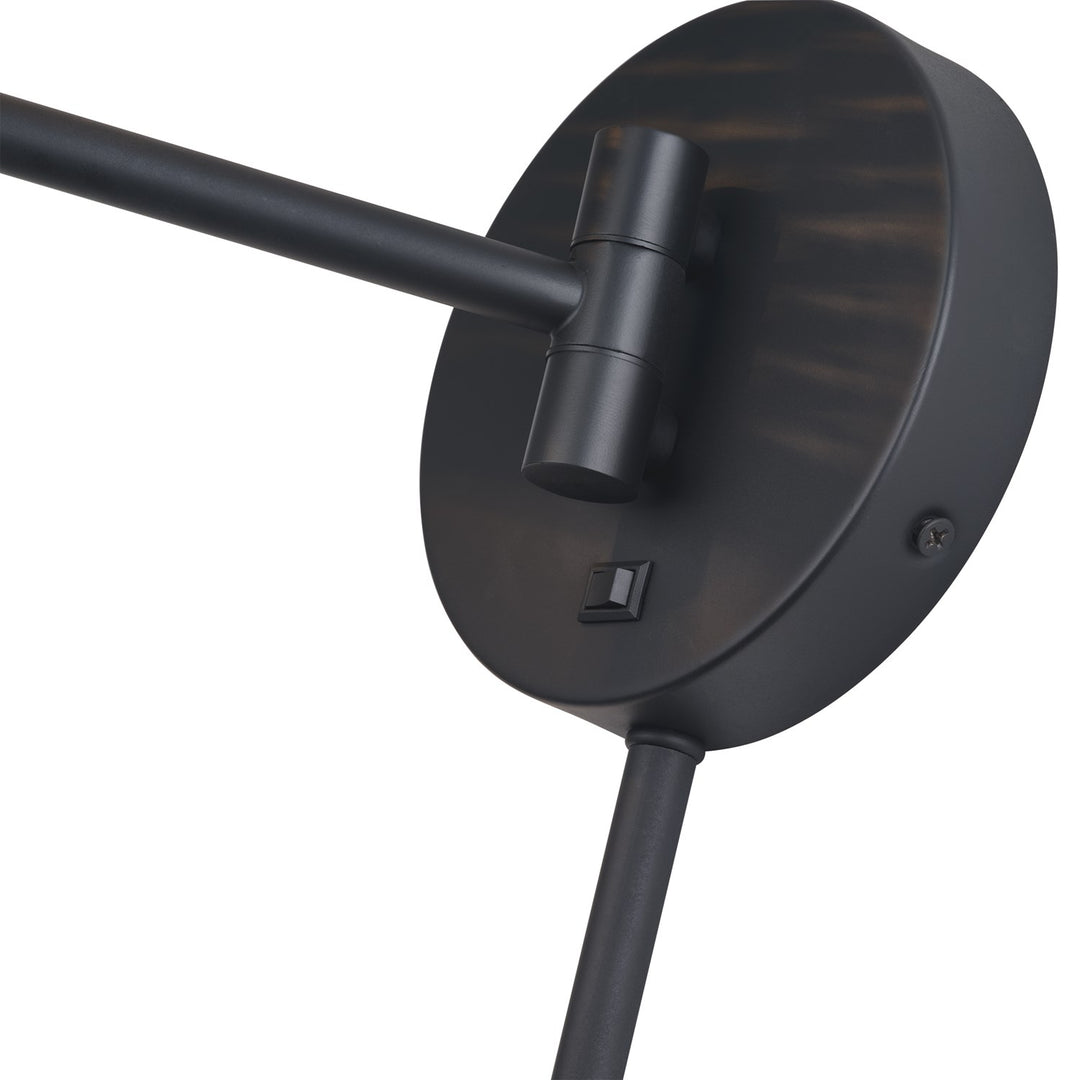 1 Light Black Swing Arm Wall Lamp