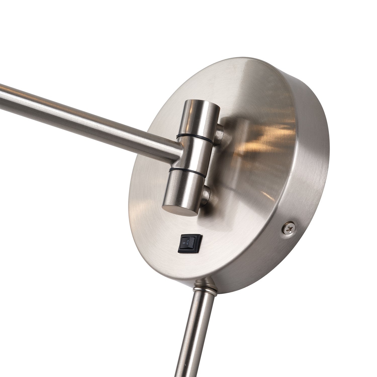 1 Light Brushed Nickel Swing Arm Wall Lamp