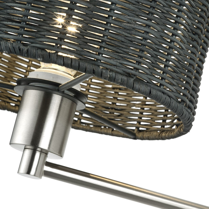 1 Light Brushed Nickel Swing Arm Wall Lamp