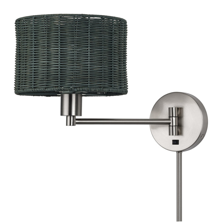 1 Light Brushed Nickel Swing Arm Wall Lamp