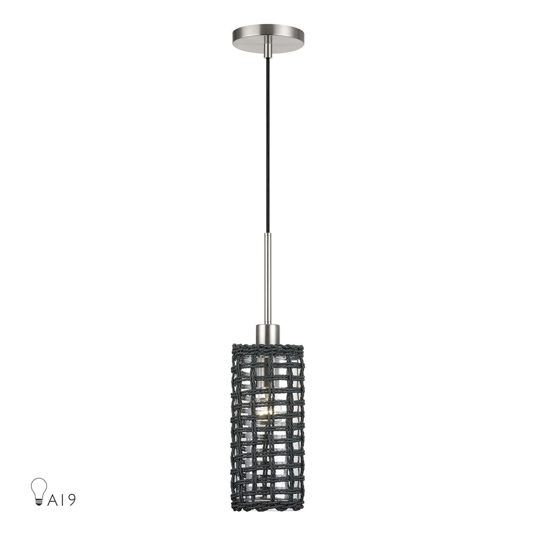 1 Light Brushed Nickel Mini Pendant by Livex Lighting