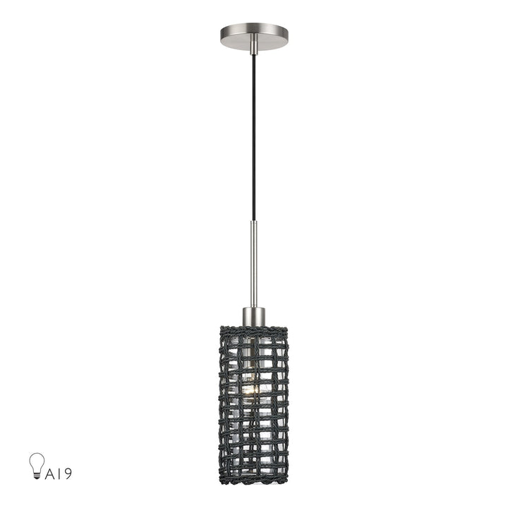 1 Light Brushed Nickel Mini Pendant by Livex Lighting