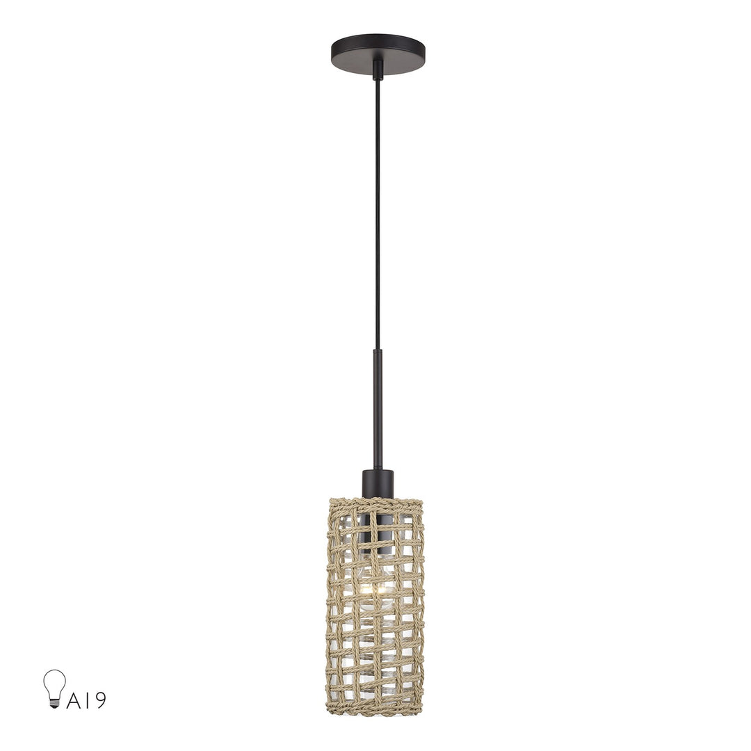 1 Light Bronze Mini Pendant by Livex Lighting