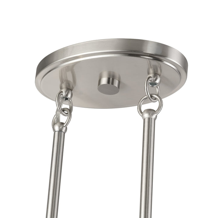 3 Light Brushed Nickel Extra Large Linear Chandelier