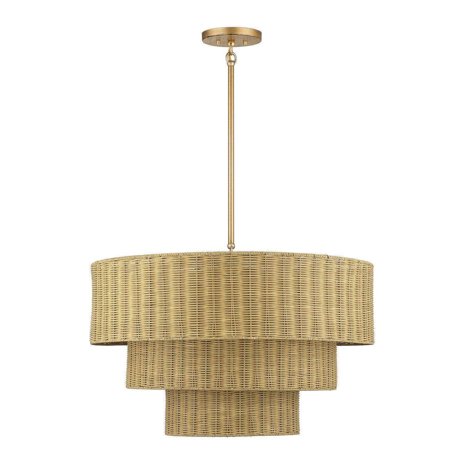 6 Light Antique Gold Leaf Large Pendant Chandelier