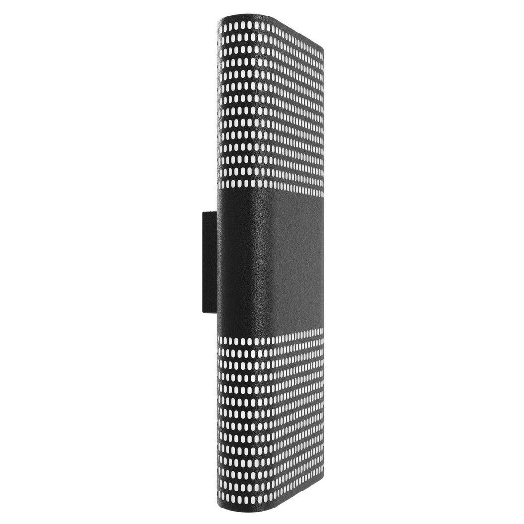 Outdoor 18" Sconce With Perforated Black Frame by Avenue Lighting