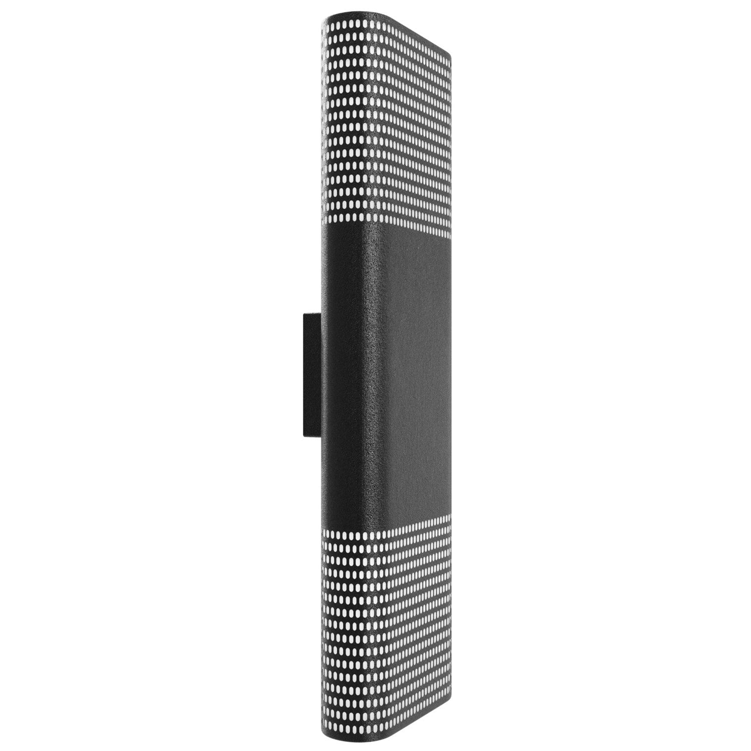 Outdoor 24" Sconce With Perforated Black Frame