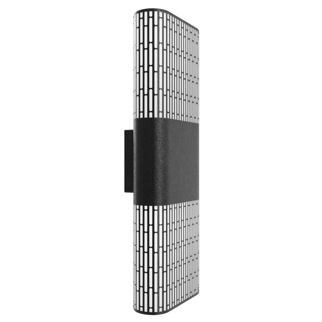 Outdoor 18" Sconce With Perforated Black Frame by Avenue Lighting