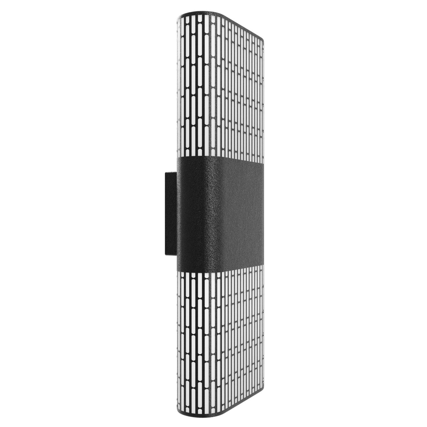 Outdoor 18" Sconce With Perforated Black Frame by Avenue Lighting