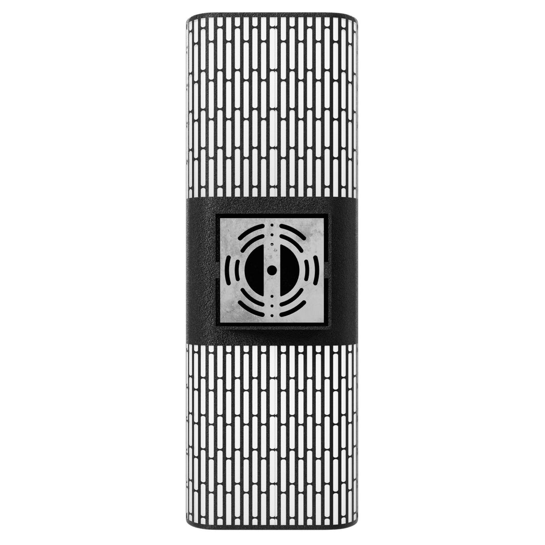 Outdoor 18" Sconce With Perforated Black Frame