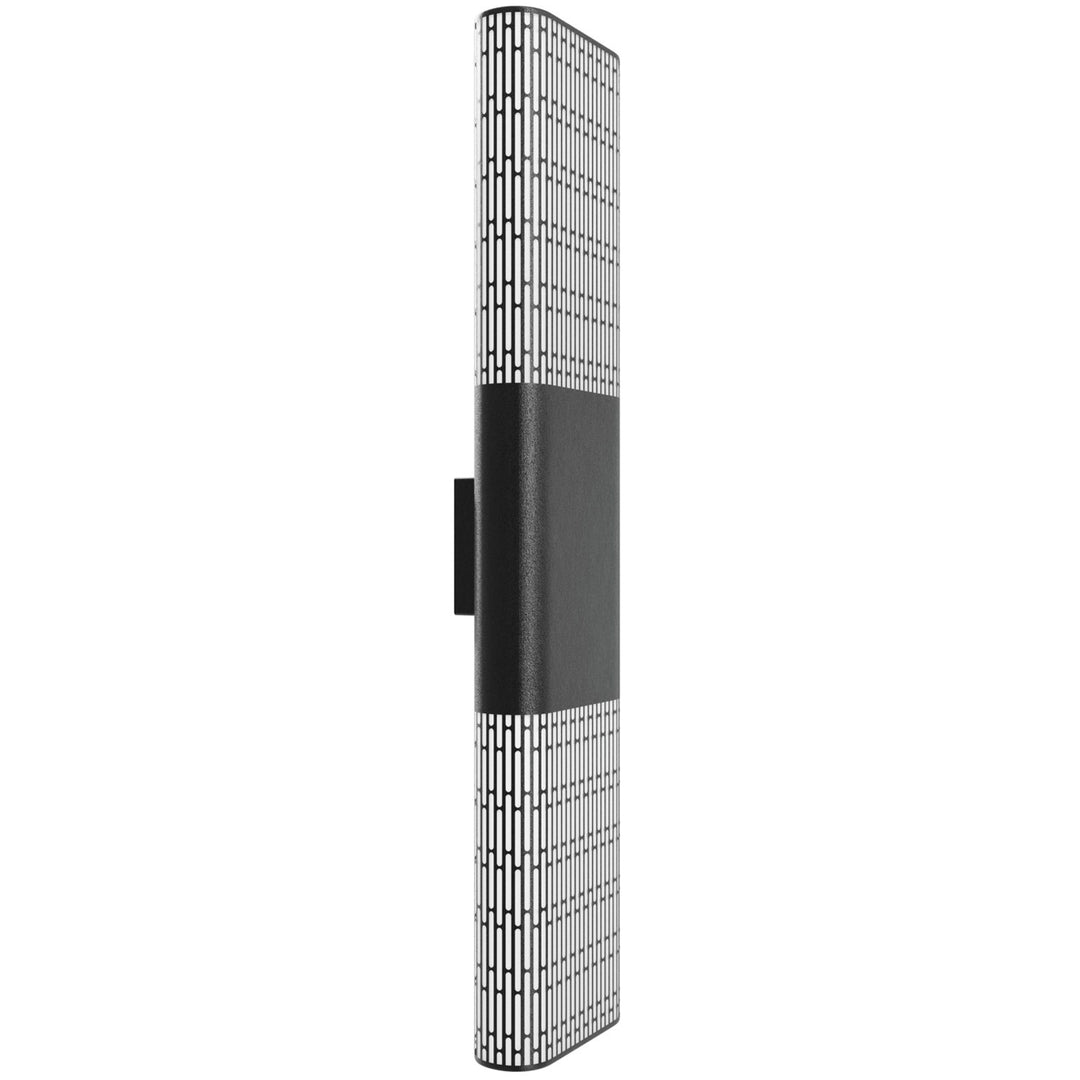 Outdoor 36" Sconce With Perforated Black Frame by Avenue Lighting