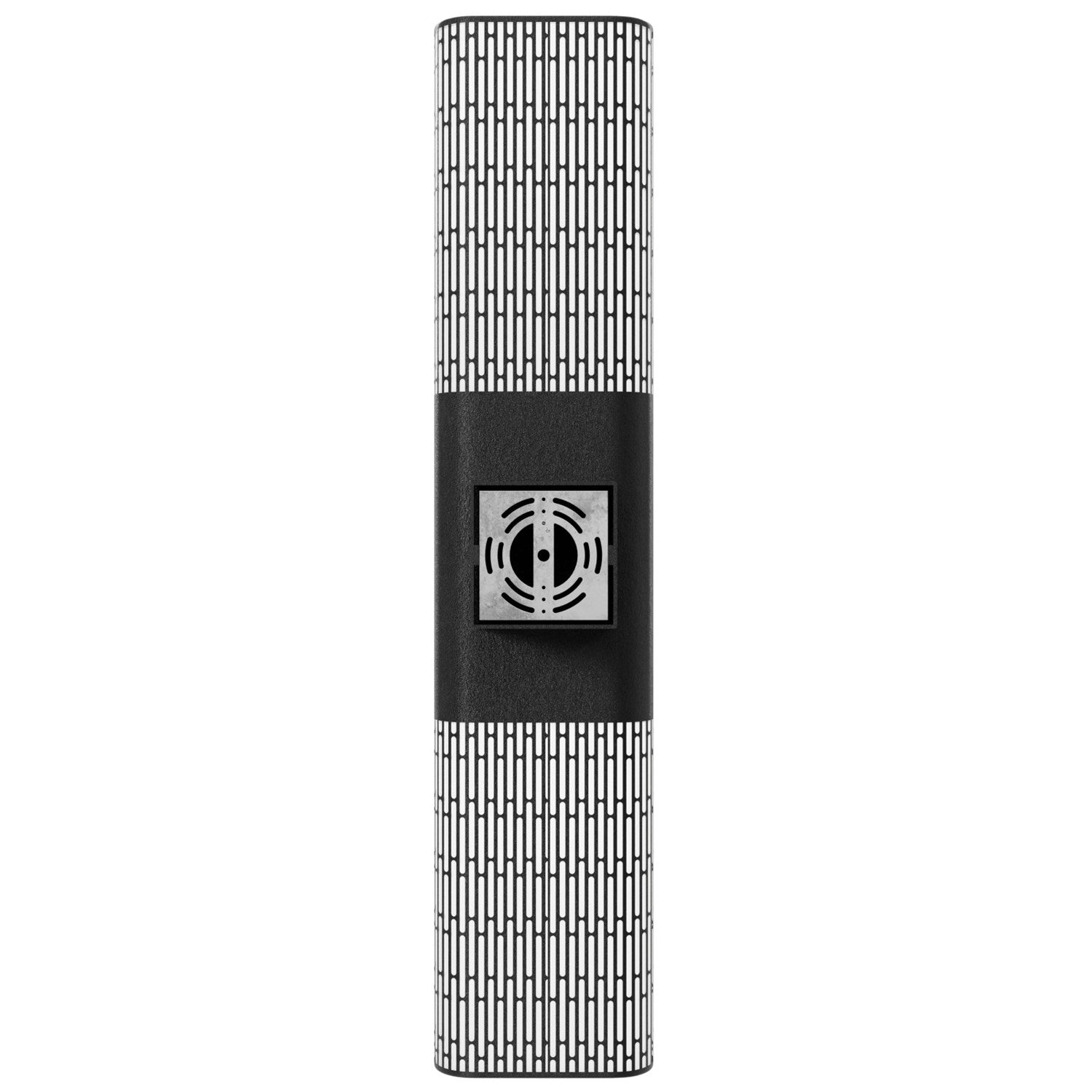 Outdoor 36" Sconce With Perforated Black Frame