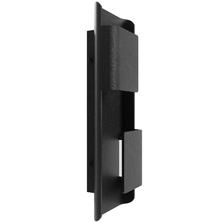 Outdoor 18" Sconce With Perforated Grid Black Frame by Avenue Lighting
