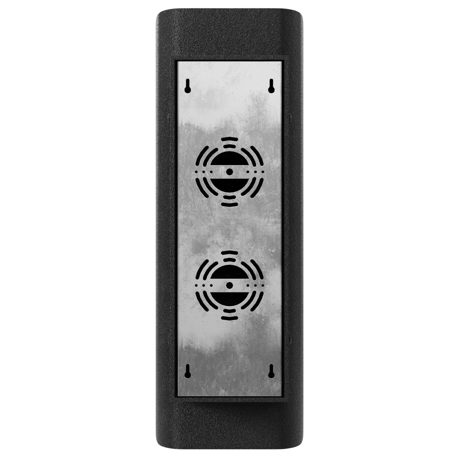 Outdoor 18" Sconce With Perforated Grid Black Frame