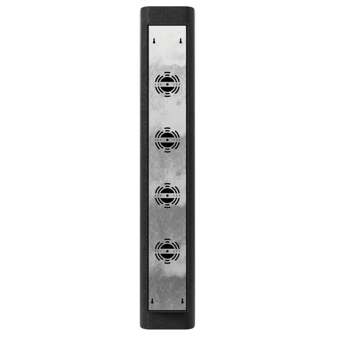 Outdoor 36" Sconce With Perforated Grid Black Frame