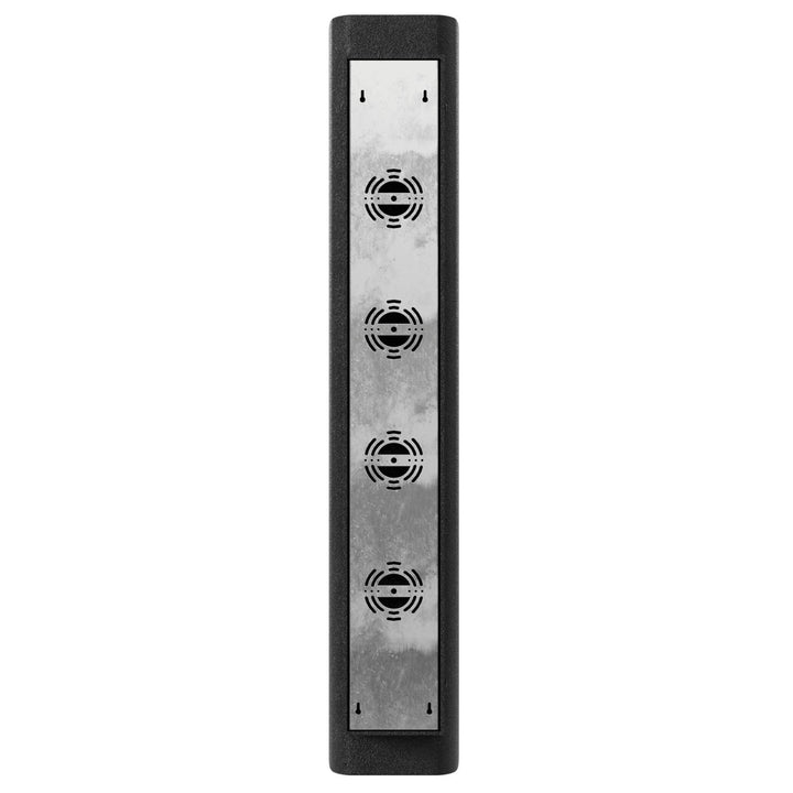 Outdoor 36" Sconce With Perforated Grid Black Frame
